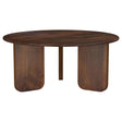 Dale Round Solid Mango Wood Coffee Table Brown by Coaster at Eve Furniture