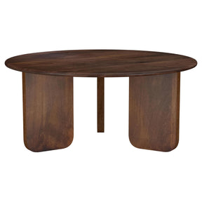 Dale Round Solid Mango Wood Coffee Table Brown by Coaster at Eve Furniture