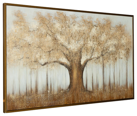Dalewick Brown/Gray/Gold Finish Wall Art by Ashley at Eve Furniture