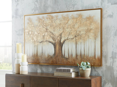 Dalewick Brown/Gray/Gold Finish Wall Art by Ashley at Eve Furniture