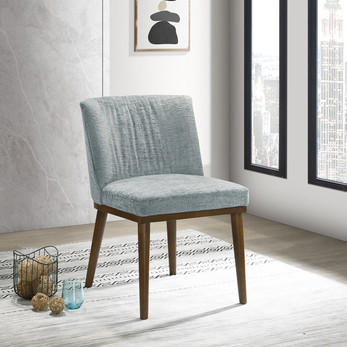 Daley Grey Fabric Dining Chair (Set Of 2) by Ashcroft Furniture at Eve Furniture
