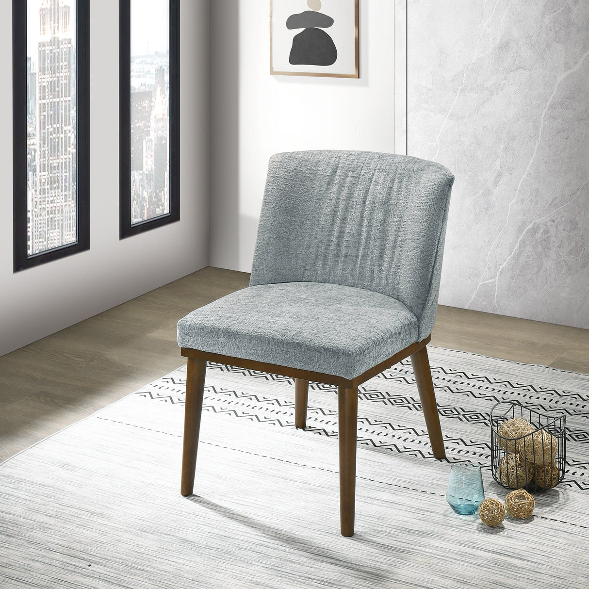 Daley Grey Fabric Dining Chair (Set Of 2) by Ashcroft Furniture at Eve Furniture