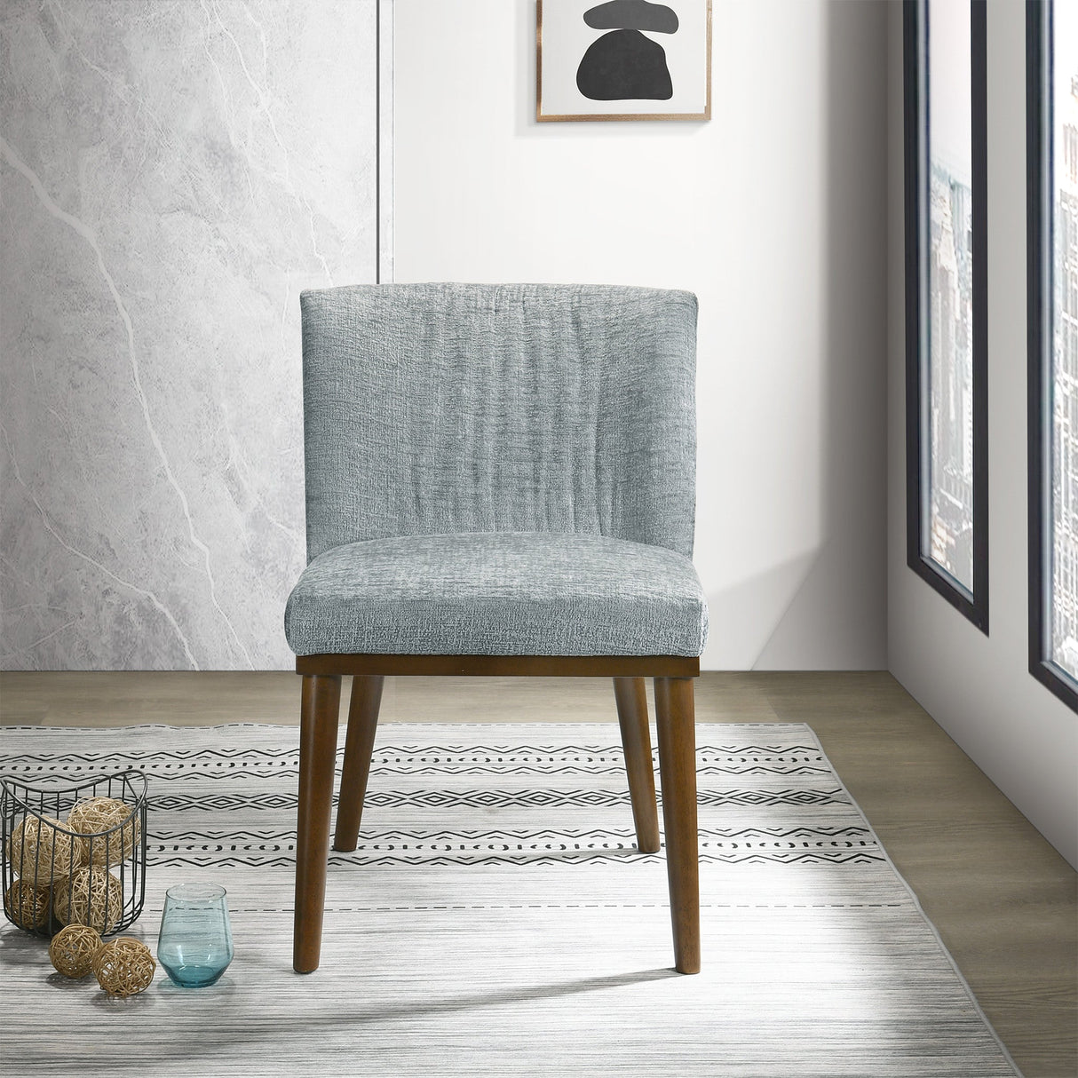 Daley Grey Fabric Dining Chair (Set Of 2) by Ashcroft Imports at Eve Furniture