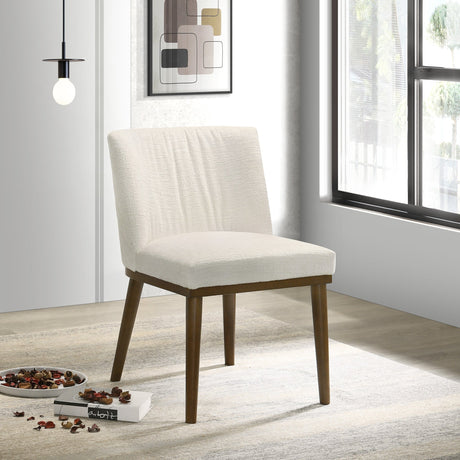 Daley White Fabric Dining Chair (Set Of 2) by Ashcroft Imports at Eve Furniture