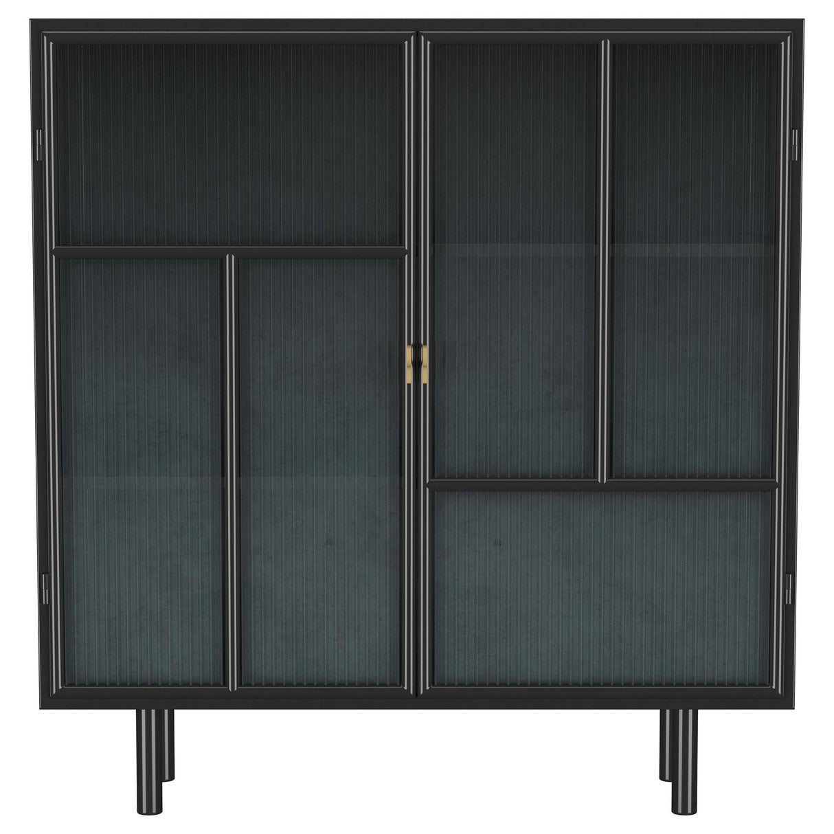 Dalia Black 2-Door Accent Storage Cabinet with Shelving