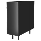 Dalia Black 2-Door Accent Storage Cabinet with Shelving