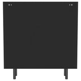 Dalia Black 2-Door Accent Storage Cabinet with Shelving