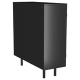 Dalia Black 2-Door Accent Storage Cabinet with Shelving