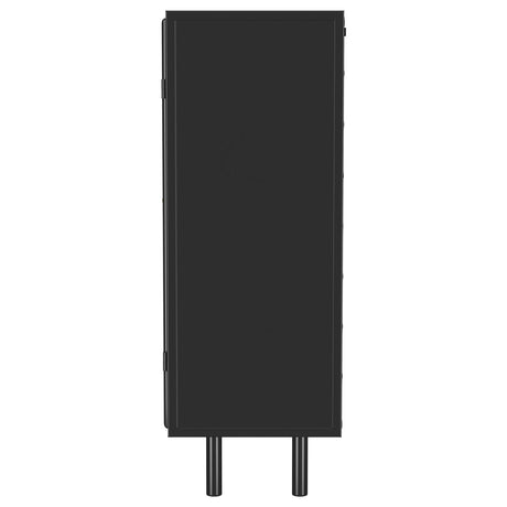 Dalia Black 2-Door Accent Storage Cabinet with Shelving by Coaster at Eve Furniture