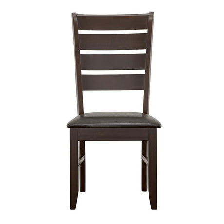 Dalila Cappuccino and Black Ladder Back Side Chairs, Set of 2 by Coaster at Eve Furniture