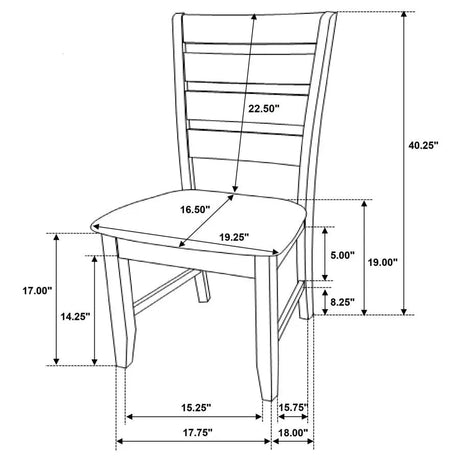 Dalila Cappuccino/Black 5-Piece Dining Set by Coaster at Eve Furniture