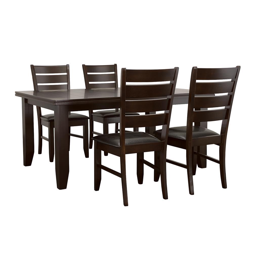 Dalila Cappuccino/Black 5-Piece Dining Set by Coaster at Eve Furniture