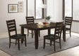 Dalila Cappuccino/Black 5-Piece Dining Set by Coaster at Eve Furniture