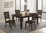 Dalila Cappuccino/Black 5-Piece Dining Set by Coaster at Eve Furniture