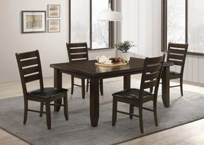 Dalila Cappuccino/Black 5-Piece Dining Set by Coaster at Eve Furniture