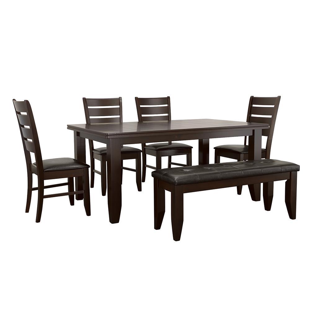 Dalila Cappuccino/Black 6-Piece Dining Set by Coaster at Eve Furniture