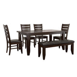 Dalila Cappuccino/Black 6-Piece Dining Set by Coaster at Eve Furniture