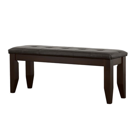 Dalila Cappuccino/Black Tufted Upholstered Dining Bench by Coaster at Eve Furniture