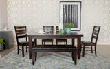 Dalila Cappuccino/Black Tufted Upholstered Dining Bench by Coaster at Eve Furniture