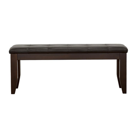 Dalila Cappuccino/Black Tufted Upholstered Dining Bench by Coaster at Eve Furniture