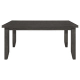 Dalila Dark Gray Rectangular Plank Top Dining Table by Coaster at Eve Furniture