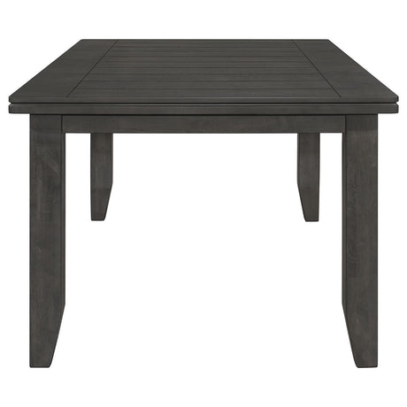 Dalila Dark Gray Rectangular Plank Top Dining Table by Coaster at Eve Furniture