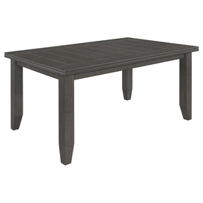 Dalila Dark Gray Rectangular Plank Top Dining Table by Coaster at Eve Furniture