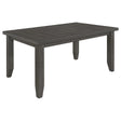 Dalila Dark Gray Rectangular Plank Top Dining Table by Coaster at Eve Furniture