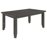 Dalila Dark Gray Rectangular Plank Top Dining Table by Coaster at Eve Furniture