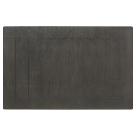 Dalila Dark Gray Rectangular Plank Top Dining Table by Coaster at Eve Furniture