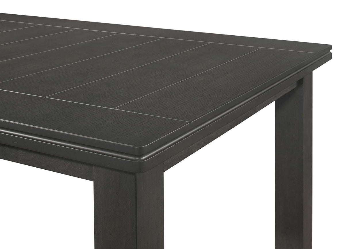 Dalila Dark Gray Rectangular Plank Top Dining Table by Coaster at Eve Furniture