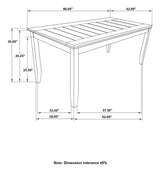 Dalila Dark Gray Rectangular Plank Top Dining Table by Coaster at Eve Furniture