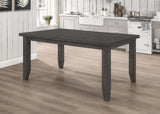 Dalila Dark Gray Rectangular Plank Top Dining Table by Coaster at Eve Furniture