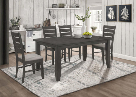 Dalila Gray/Dark Gray 5-Piece Rectangular Dining Set by Coaster at Eve Furniture