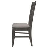 Dalila Gray/Dark Gray Ladder Back Side Chair, Set of 2 by Coaster at Eve Furniture