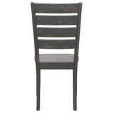 Dalila Gray/Dark Gray Ladder Back Side Chair, Set of 2 by Coaster at Eve Furniture
