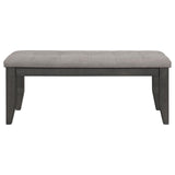 Dalila Gray/Dark Gray Padded Cushion Bench by Coaster at Eve Furniture