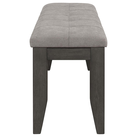 Dalila Gray/Dark Gray Padded Cushion Bench by Coaster at Eve Furniture