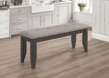 Dalila Gray/Dark Gray Padded Cushion Bench by Coaster at Eve Furniture