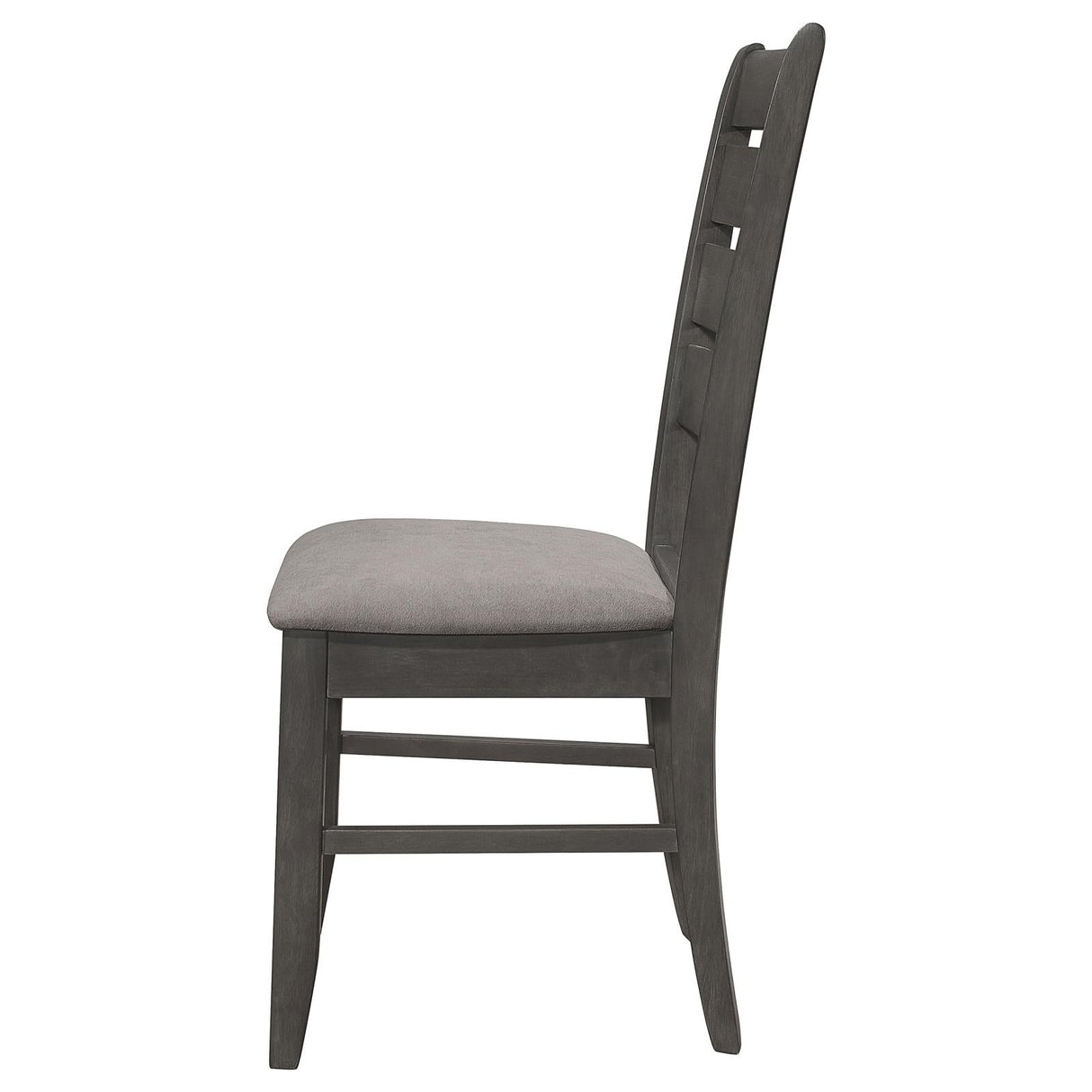 Dalila Gray/Dark Gray Ladder Back Side Chair, Set of 2