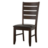 Dalila Cappuccino/Black Ladder Back Side Chairs, Set of 2