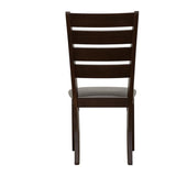 Dalila Cappuccino/Black Ladder Back Side Chairs, Set of 2