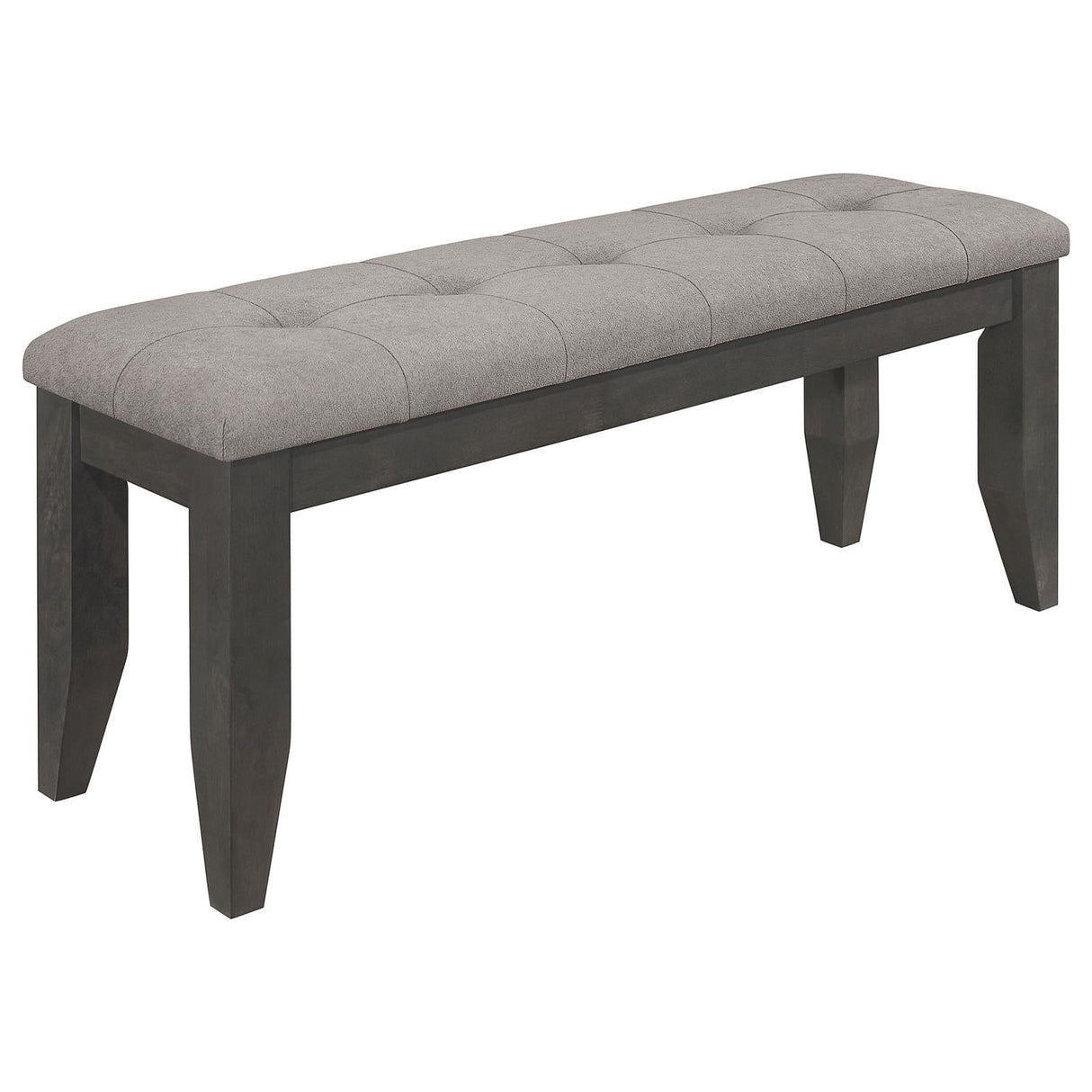 Dalila Gray/Dark Gray Padded Cushion Bench