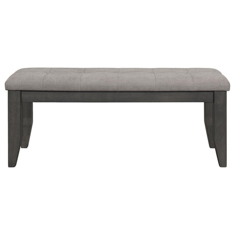 Dalila Gray/Dark Gray Padded Cushion Bench