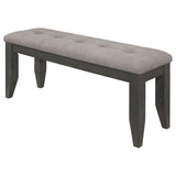 Dalila Gray/Dark Gray Padded Cushion Bench