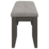 Dalila Gray/Dark Gray Padded Cushion Bench