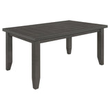 Dalila Dark Gray Rectangular Plank Top Dining Table