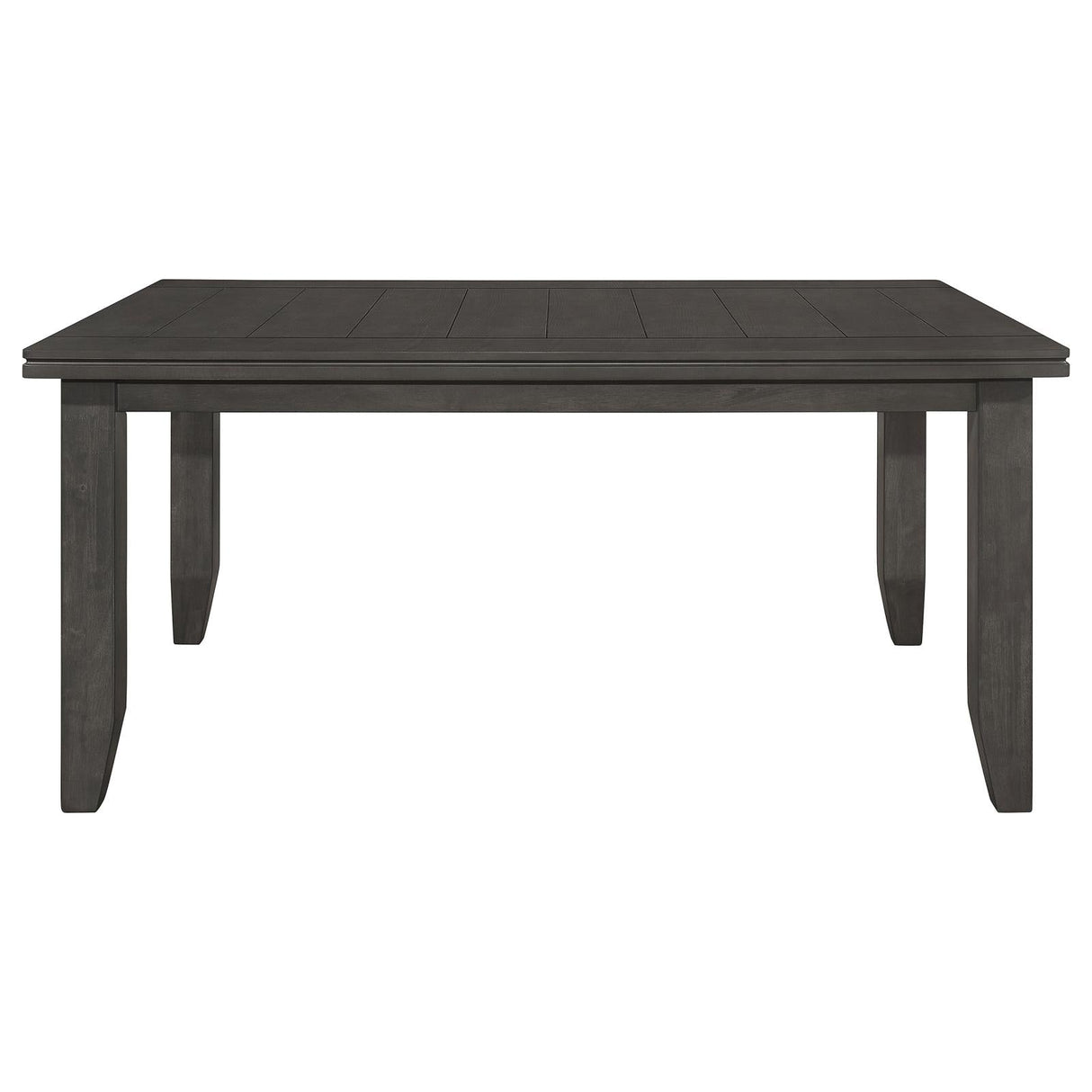 Dalila Dark Gray Rectangular Plank Top Dining Table