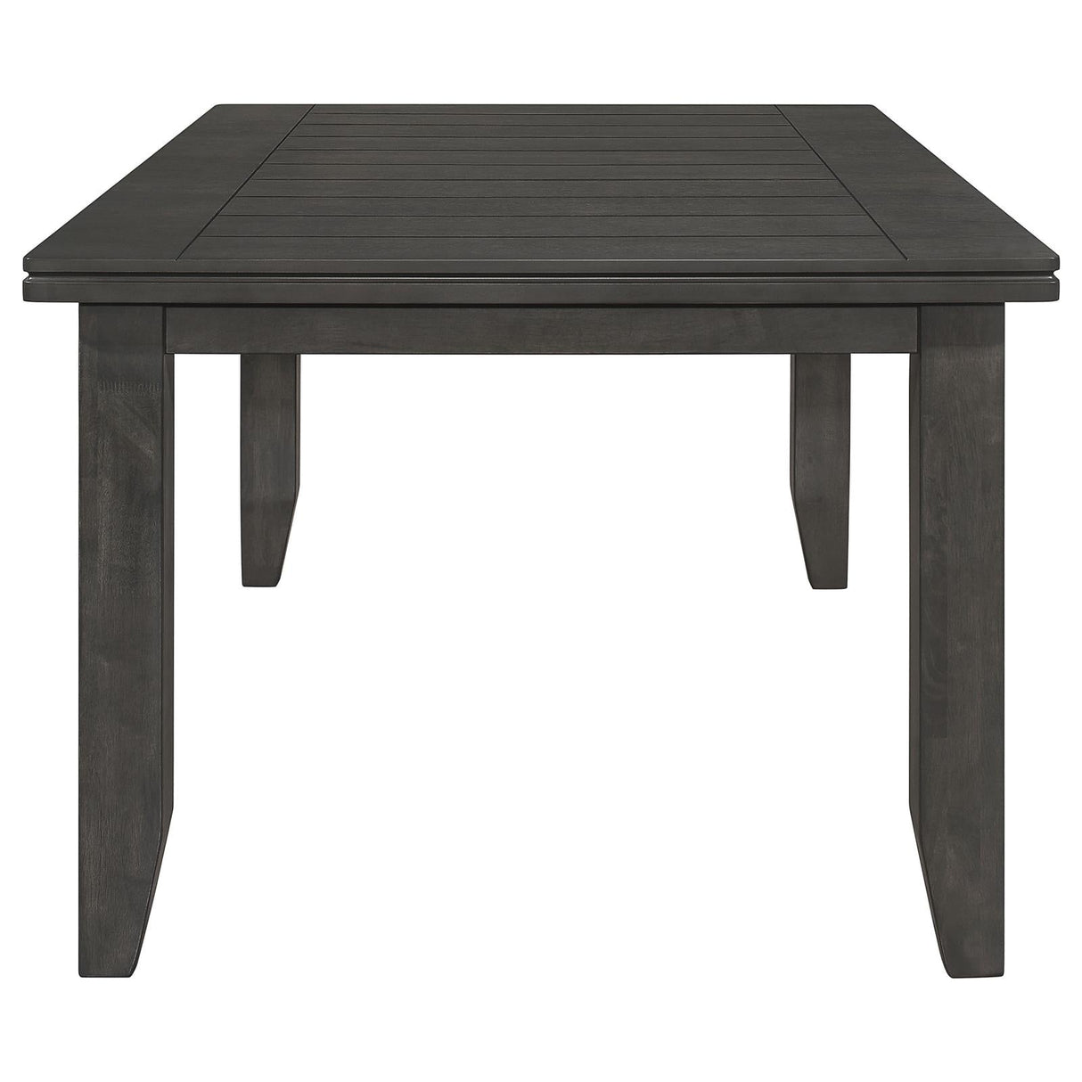 Dalila Dark Gray Rectangular Plank Top Dining Table