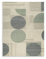 Dallane Linen/Blue/Green 8' x 10' Rug by ASHLEY FURNITURE at Eve Furniture